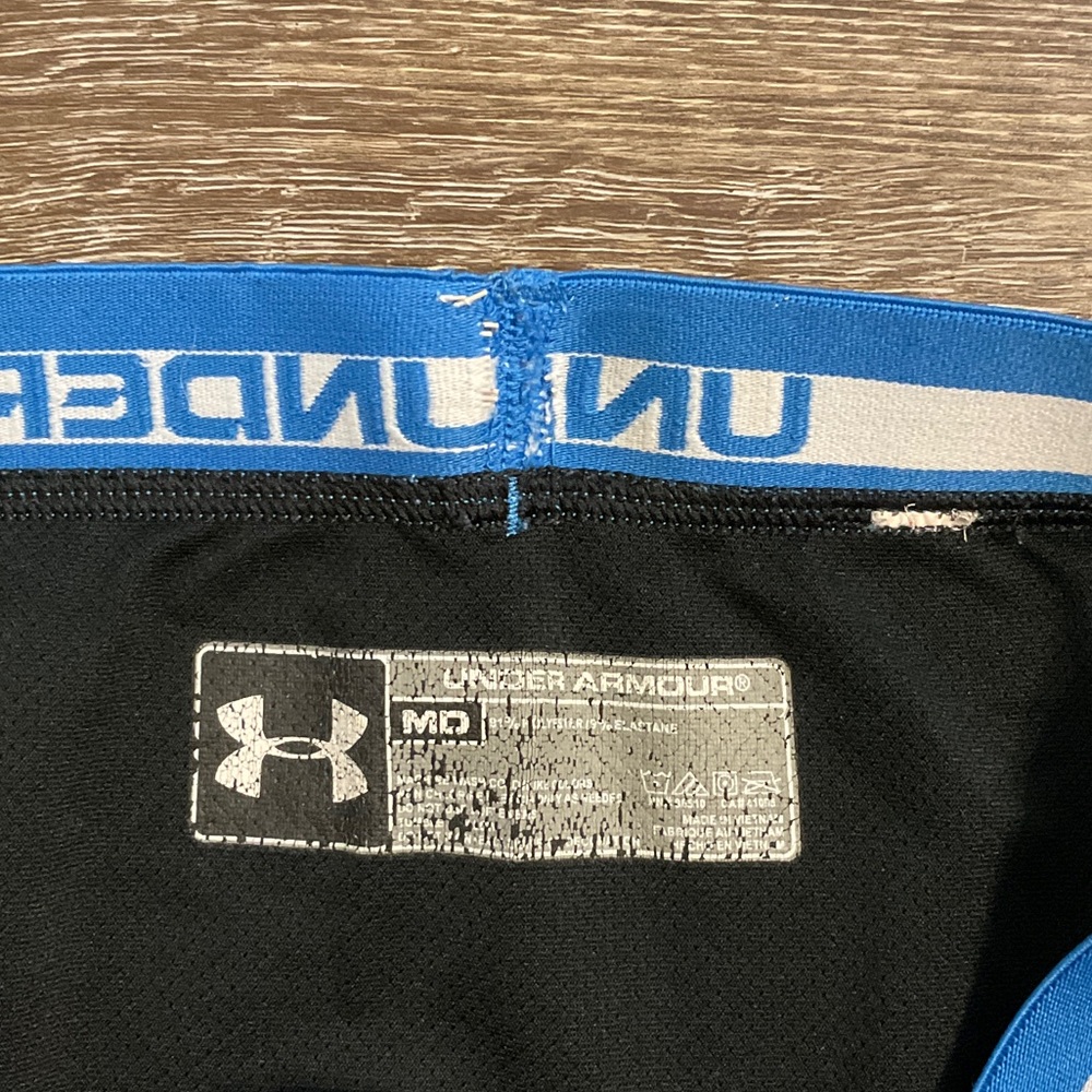Under Armour Black Boxer Briefs with Blue Waistband - Picture 2 of 2
